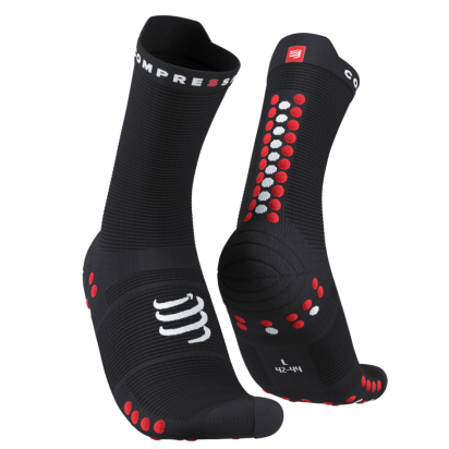 RACING SOCKS PRO 4.0 RUN HIGH BLACK/RED COMPRESSPORT