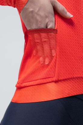 CYCLING JERSEY LONG SLEEVES HYDER WOMAN VERMILION GOBIK