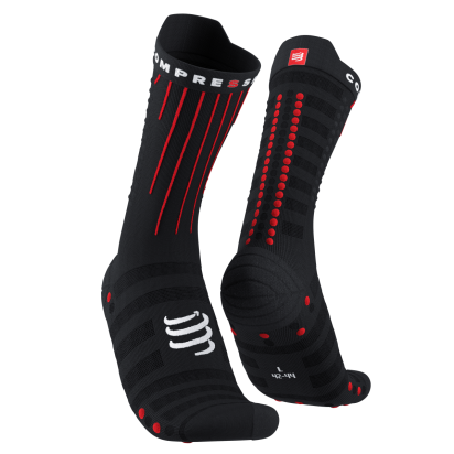 ČARAPE AERO BIKE BLACK/RED COMPRESSPORT
