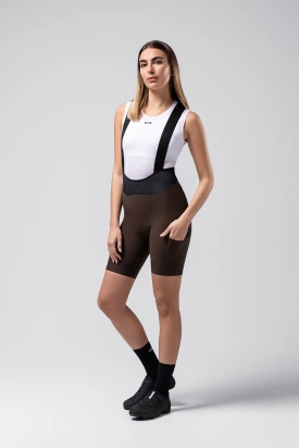 BIB SHORT GRIT 2.0 COCOA WOMAN GOBIK