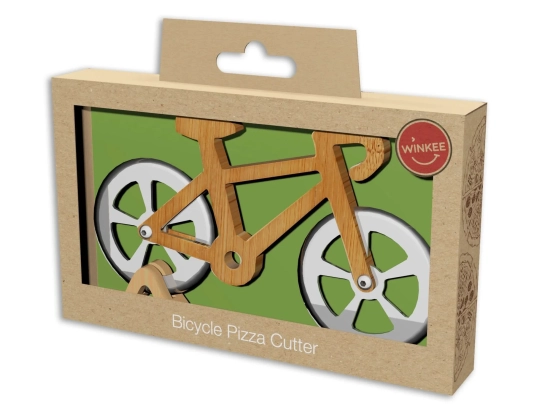 WOODEN BICYCLE PIZZA CUTTER