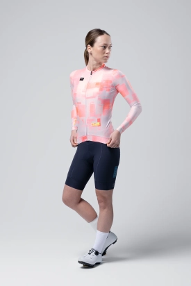 CYCLING JERSEY LONG SLEEVES VANQUISH UNISEX FLAMINGO GOBIK