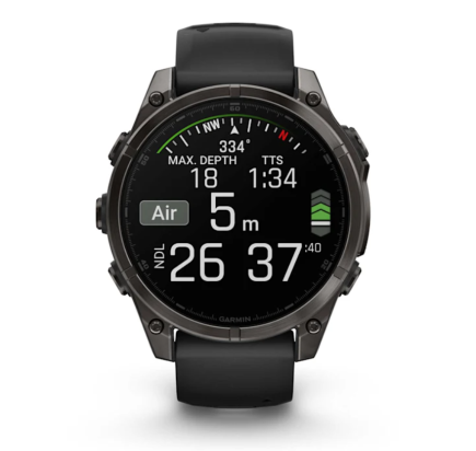 WATCH Fenix™ 8 – SAPPHIRE AMOLED 47mm CARBON GREY/TITANIUM GARMIN