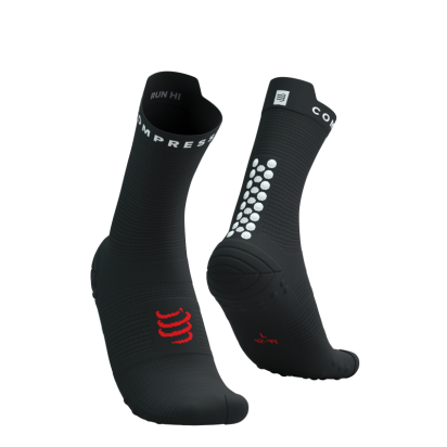 ČARAPE RACING PRO 4.0 RUN HIGH BLACK/WHITE COMPRESSPORT