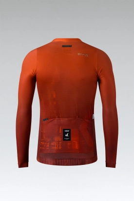 MAJICA BICIKLISTIČKA DUGI RUKAVI CX PRO 3.0 UNISEX BURNT ORANGE GOBIK