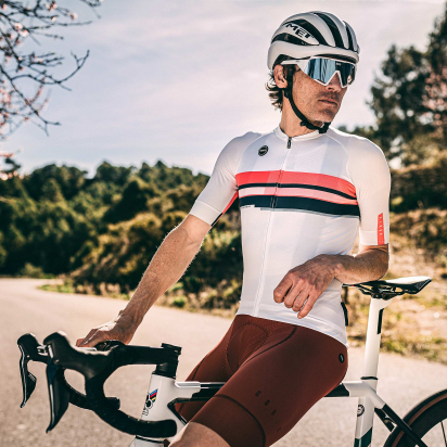 CYCLING JERSEY SHORT SLEEVES CX PRO UNISEX PINK STREAK GOBIK - Size XS