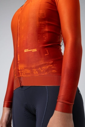 MAJICA BICIKLISTIČKA DUGI RUKAVI CX PRO 3.0 UNISEX BURNT ORANGE GOBIK