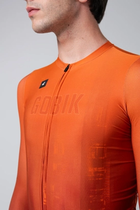MAJICA BICIKLISTIČKA DUGI RUKAVI CX PRO 3.0 UNISEX BURNT ORANGE GOBIK