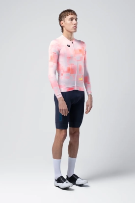 CYCLING JERSEY LONG SLEEVES VANQUISH UNISEX FLAMINGO GOBIK