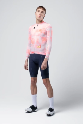 CYCLING JERSEY LONG SLEEVES VANQUISH UNISEX FLAMINGO GOBIK