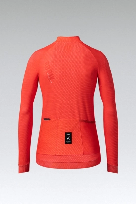 CYCLING JERSEY LONG SLEEVES HYDER WOMAN VERMILION GOBIK