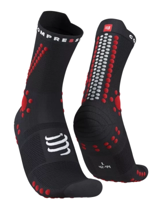 RACING SOCKS PRO 4.0 TRAIL BLACK/RED COMPRESSPORT
