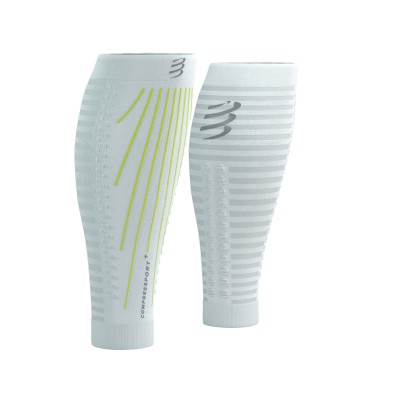COMPRESSION CALF SLEEVES R2 AERO WHITE/PRIMROSE COMPRESSPORT