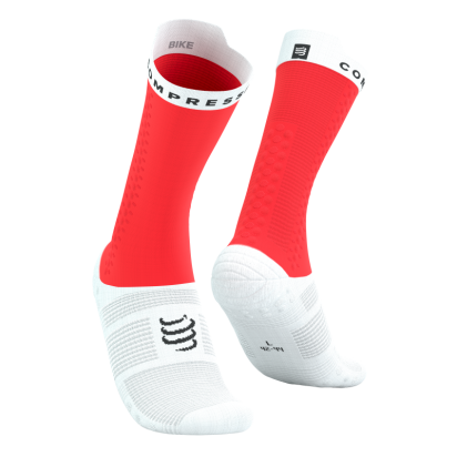 ČARAPE PRO V4.0 BIKE FLOU RED/WHITE COMPRESSPORT