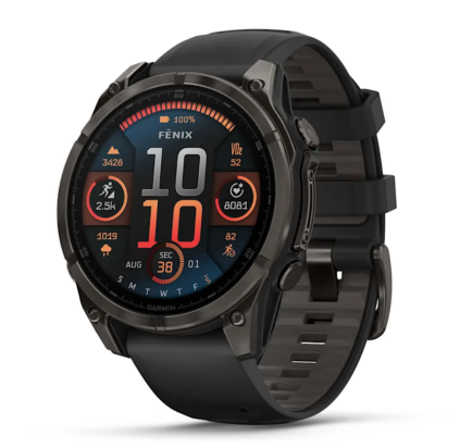 WATCH Fenix™ 8 – SAPPHIRE AMOLED 47mm CARBON GREY/TITANIUM GARMIN