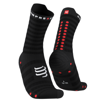 ČARAPE RACING PRO 4.0 ULTRALIGHT RUN HIGH BLACK/RED COMPRESSPORT