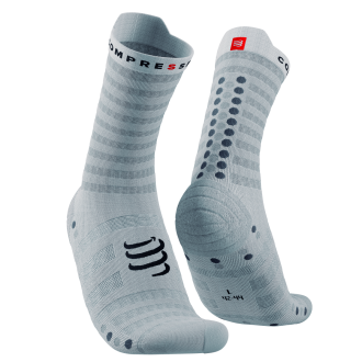 RACING SOCKS PRO 4.0 ULTRALIGHT RUN HIGH WHITE/ALLOY COMPRESSPORT